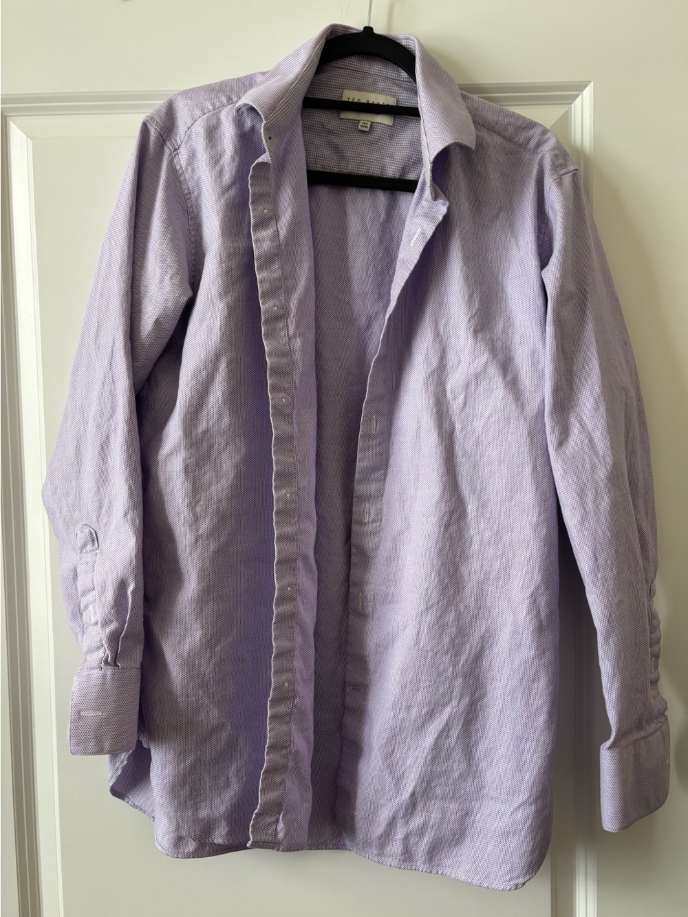 Ted Baker Lavender Micro-Grid Dress Shirt
